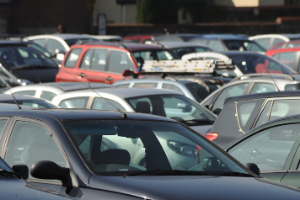 Cars in a car park