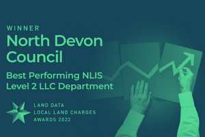 Land Charges Award.png North Devon Land Charges team wins top award