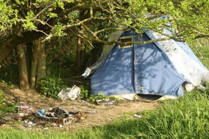 Tent under a tree Funding to support North Devon's rough sleepers