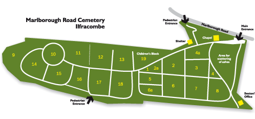 Map of the marlborough road cemetery
