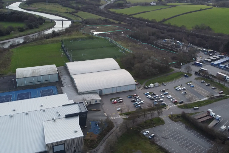 Aerial shot of Seven Brethren in Barnstaple