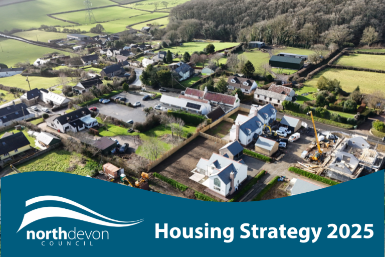 View of housing and countryside from above