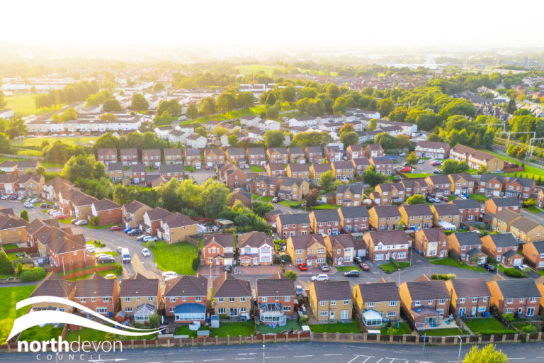View of housing from above
