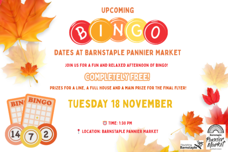 Upcoming bingo graphic - 18 November