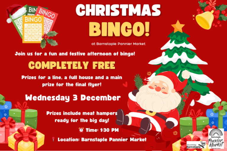 Upcoming bingo graphic - 3 December