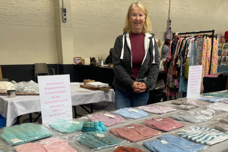 Yvonne at the Lullababbie stand