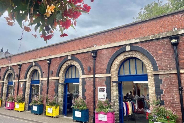 Outside view of market