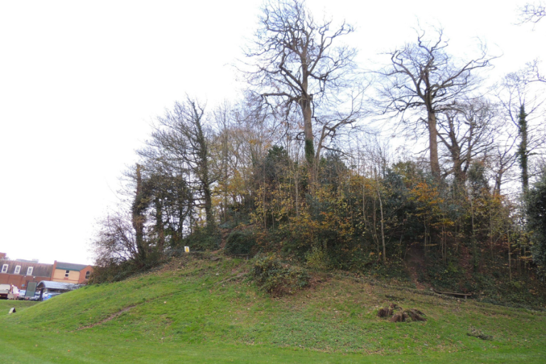 Side view of castle green
