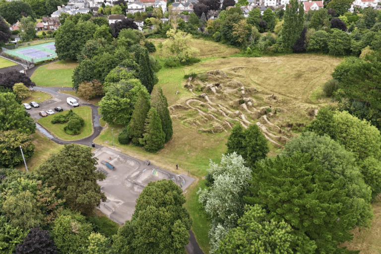Top view of rock park