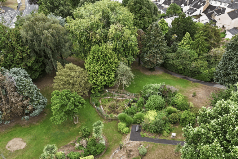 Top view of rotary gardens