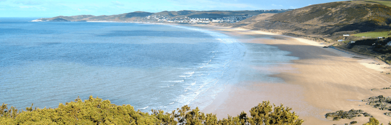 View of woolacombe beach